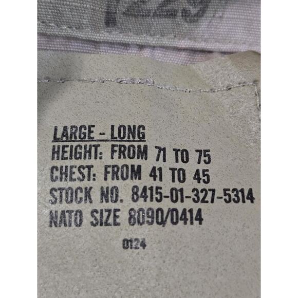 US Army DCU Jacket Large Long 8415-01-327-5314 Desert Camo THOMPSON Patches - Picture 7 of 7